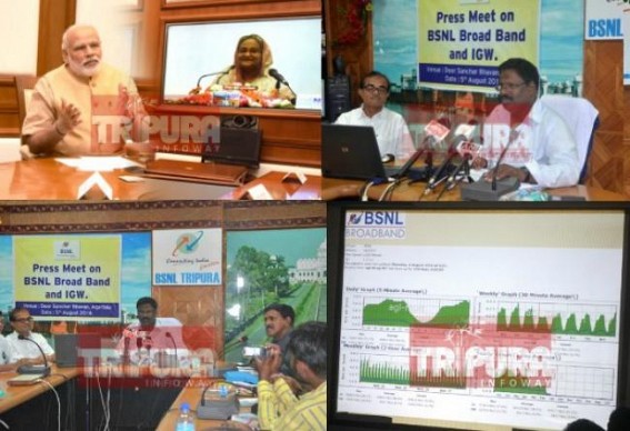 BSNL Tripura pitches excellent Internet Gateway (IGW) service, â€˜Indo-Bangla 10Gbps commercial bandwidth sharing : No technical issues between Cox Bazar to Agartala, BSNL expanding network to whole NE,Bengal regionâ€™, says BSNL GM